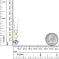 thumbnail image 2 of Gem Stone King Keren Hanan 3.08 Ct Heart Shape 10mm Sky Blue Simulated Aquamarine 925 Silver and 10K Yellow Gold Lab Grown Diamond Infinity Pendant Necklace with Chain, 2 of 3