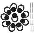thumbnail image 1 of nipocaio 10 Pcs Noir Armoire Poignée Métal Porte Bouton Tiroir Anneau Classique Tirer Poignée de Meubles Ronds, 1 of 5