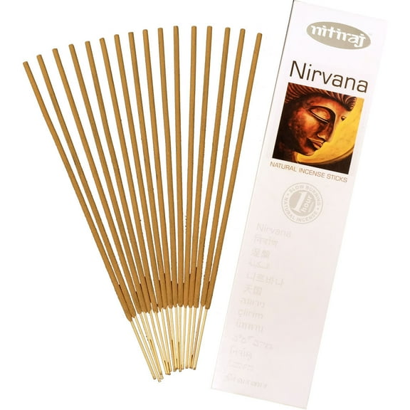 Nitiraj Platinum Natural Incense Sticks Slow Burning 1hr. 2Pack Nirvana