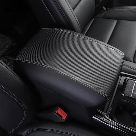 Armrest Cover For Ford F-150 2021-2025 Console Lid Protector Cushion Pad Black Stitch