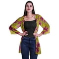 thumbnail image 1 of Moomaya Womens Gerorgette Cover Ups For Swimwear Printed Long Sleeve Short Shrug, 1 of 5