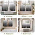 thumbnail image 6 of Black White Tier Curtains, Ombre Gradient Striped Minimalist Texture Light Filtering Kitchen Curtains, 2Pcs Rod Pocket Half Window Treatments Panels for Sink Cafe Cabinet Basement 27.5x45 Inches, 6 of 9