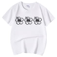 thumbnail image 4 of AWZXDE Hauts pour Filles Décontractés Imprimés Col Rond Manches Courtes T-Shirt, 4 of 5