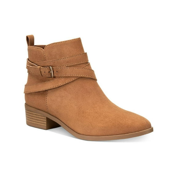 Sun Stone Womens Saandis Microsuede Zip-Up Ankle Boots
