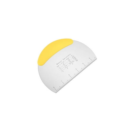 

TureClos Pastry Chopper with Scales Anti-rust Multiduty Smooth Pizza Cream Scraper Semi-circular Steel Noodle Scrapers Restaurant Yellow