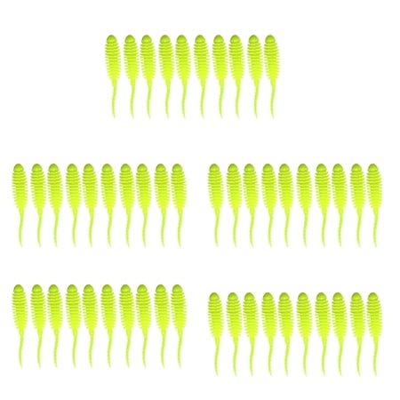 WINDLAND 50Pcs Wacky Rigs Worms Baits Wacky Worms Fishing Lures Fishing Wacky Rigs