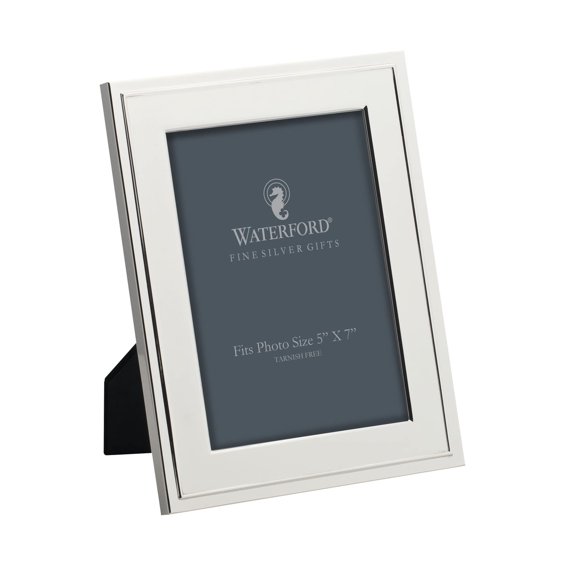 Marco de fotos Waterford Classic, 13 x 18 cm, chapado en plata