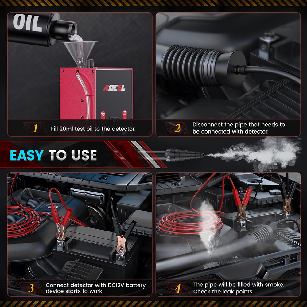 ANCEL S160 Automotive Smoke Machine with Built-in Air Pump Professional Leak Detector EVAP Vacuum Diagnostic Tester for Leaks Test in Vacuum,Pipeline Fuel, EVAP and All Cars System for All Vehicles