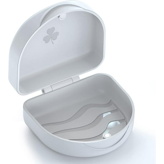 Retainer Case Denture Case: Orthodontic Dental Case, Slim Braces Case, Mouth Guard Case, Denture Box, Teeth Aligner Case, Night Guard Case Container Storage Holder White