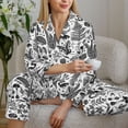 thumbnail image 6 of Fotbe Fall Forest Pattern Long Sleeve Pajama Set for Women,Sleepwear Set,2-piece Loungewear Set,Soft PJs Comfy Nightwear with Pockets -XX-Large, 6 of 7