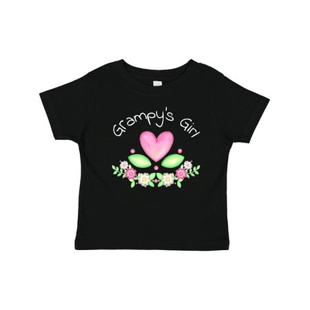 

Inktastic Grampy s Girl- Heart Flowers Gift Baby Girl T-Shirt