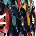 thumbnail image 5 of Designart "Melodic Colors of Vinyl Records III" Music Oversized Wall Clock, 5 of 5