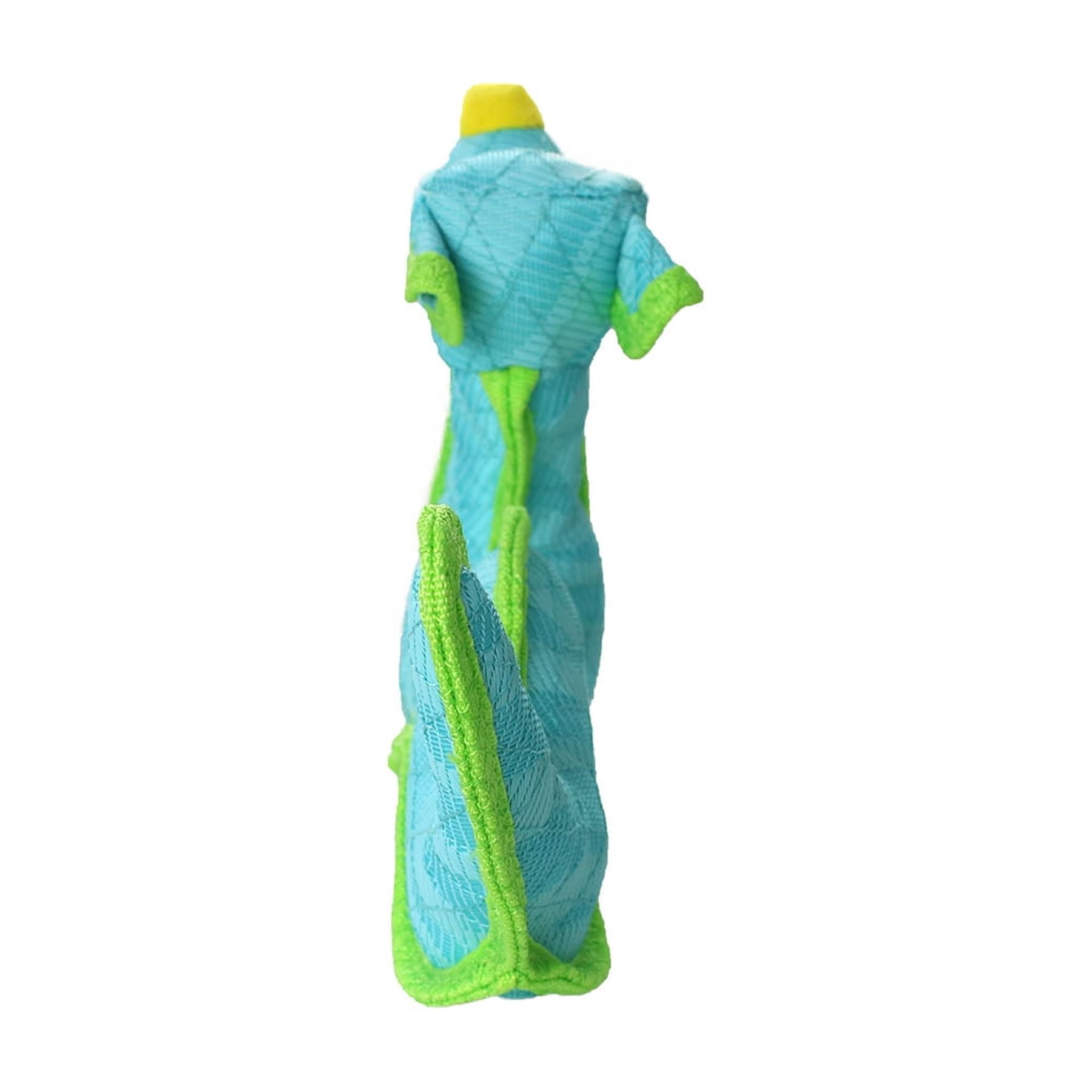 DuraForce Dragon Tiger Blue-Green, 2-Pack, Durable Woven Mesh Fiber Squeaky Dog Toy