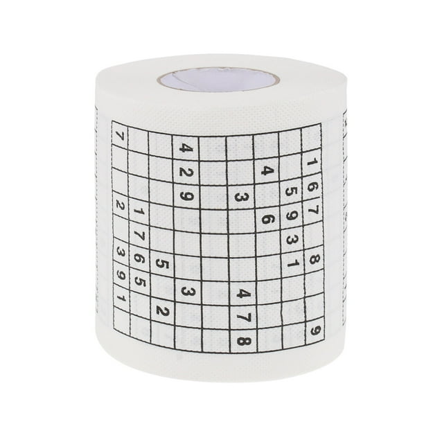 Papel higiénico con estampado creativo de Sudoku, papel de baño, papel de seda divertido.