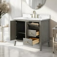 thumbnail image 2 of Vanity Art 36" Double Door Bathroom Vanity with Sink, Freestanding Storage Cabinet with Engineered Marble Top, Flip Down Tray, Drawer, and Shelf, 2 of 6