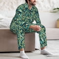 thumbnail image 7 of Wukai Octopus Men's Long-Sleeve Pajama Set - Comfortable Sleepwear with Button-Down Shirt and Pants-Large, 7 of 7