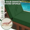 thumbnail image 5 of Kimunuk Outdoor Chaise Lounge Cushions set of 2, 72" x 21" x 4" Waterproof Pool Beach Recliner Replacement Cushions with Ties, Green, 5 of 7