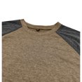 thumbnail image 5 of Dagegui Mens Raglan Long Sleeve Shirts Crewneck Baseball T-Shirts Trendy Color Block Tees Outdoor Athletic Pullover Tops Khaki XL, 5 of 6
