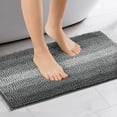 thumbnail image 2 of NOMADIC NOOK 2 Pcs Striped Bath Mat Absorb Non-Slip Bathroom Rugs for Bathroom Black 20" x 32", 2 of 6