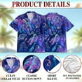 thumbnail image 3 of Neon Astronauts Planets Hawaiian Shirt for Men, Astronaut Science Space Button Down Summer Beach Short Sleeve, S-5XL, 3 of 4