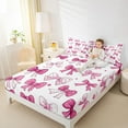 thumbnail image 4 of Castle Fairy Cartoon Pink Bow Full Size Sheets,Kawaii Ribbon Bowknot Bed Sheets, 4 of 7