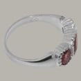 thumbnail image 4 of LBG British Made Classic 925 Sterling Silver Natural Pink Tourmaline Womens Anniversary Ring - 33 size options - Size 5.25, 4 of 7