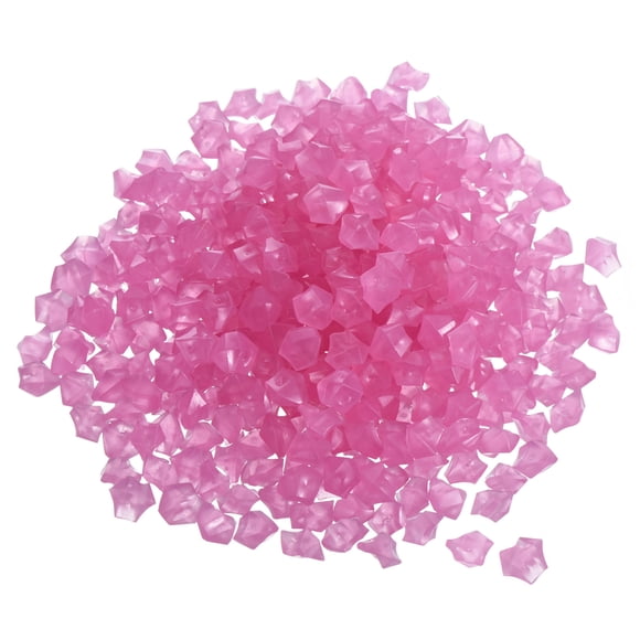 Uxcell 300 Paquete de Rocas Brillantes 8-10mm Piedras Brillantes en la Oscuridad Decoración DIY Decorativas Rosa Claro