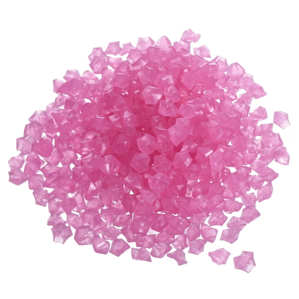 Uxcell 300 Paquete de Rocas Brillantes 8-10mm Piedras Brillantes en la Oscuridad Decoración DIY Decorativas Rosa Claro