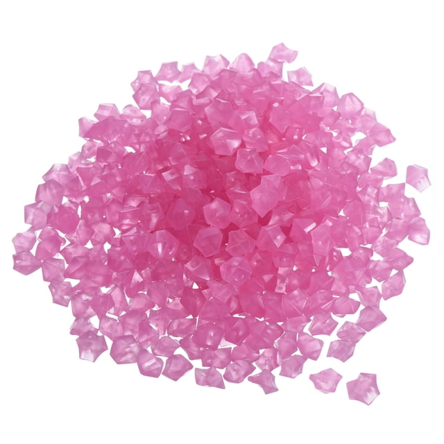 Uxcell 300 Paquete de Rocas Brillantes 8-10mm Piedras Brillantes en la Oscuridad Decoración DIY Decorativas Rosa Claro