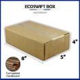 thumbnail image 4 of EcoSwift Brand Premium 8x5x4 Cardboard Box Mailing Packing Shipping Box Corrugated Carton 23 ECT, 8"x5"x4", Brown, 1-Box, 4 of 5