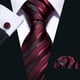 thumbnail image 3 of Set de Corbata Barry.Wang a Cuadros con Pañuelo y Gemelos, 3 of 8