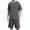 Dark Gray, variant on JTieacloth Warm Bathrobe for Men Men's Summer Solid Color Pullover Casual Style Short Sleeve Shorts Homewear Set Black