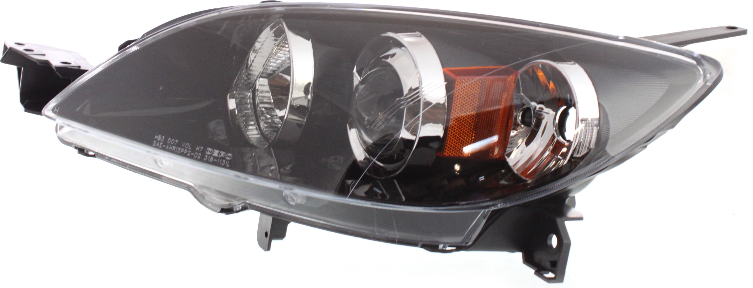 Headlight Compatible With 2004-2009 Mazda 3 Left Driver Halogen