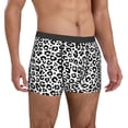 thumbnail image 5 of Men's Boxer Briefs, trendy black white Leopard print Soft Comfy Mens Underwear Boxer Briefs Breathable With Widen Waist, 5 of 7