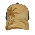 thumbnail image 3 of Lsque Retro Palm Tree Printed Trucker Hat - Baseball Cap for Men Women - Breathable Mesh Side, Adjustable Fit - for Casual Wear, 3 of 7