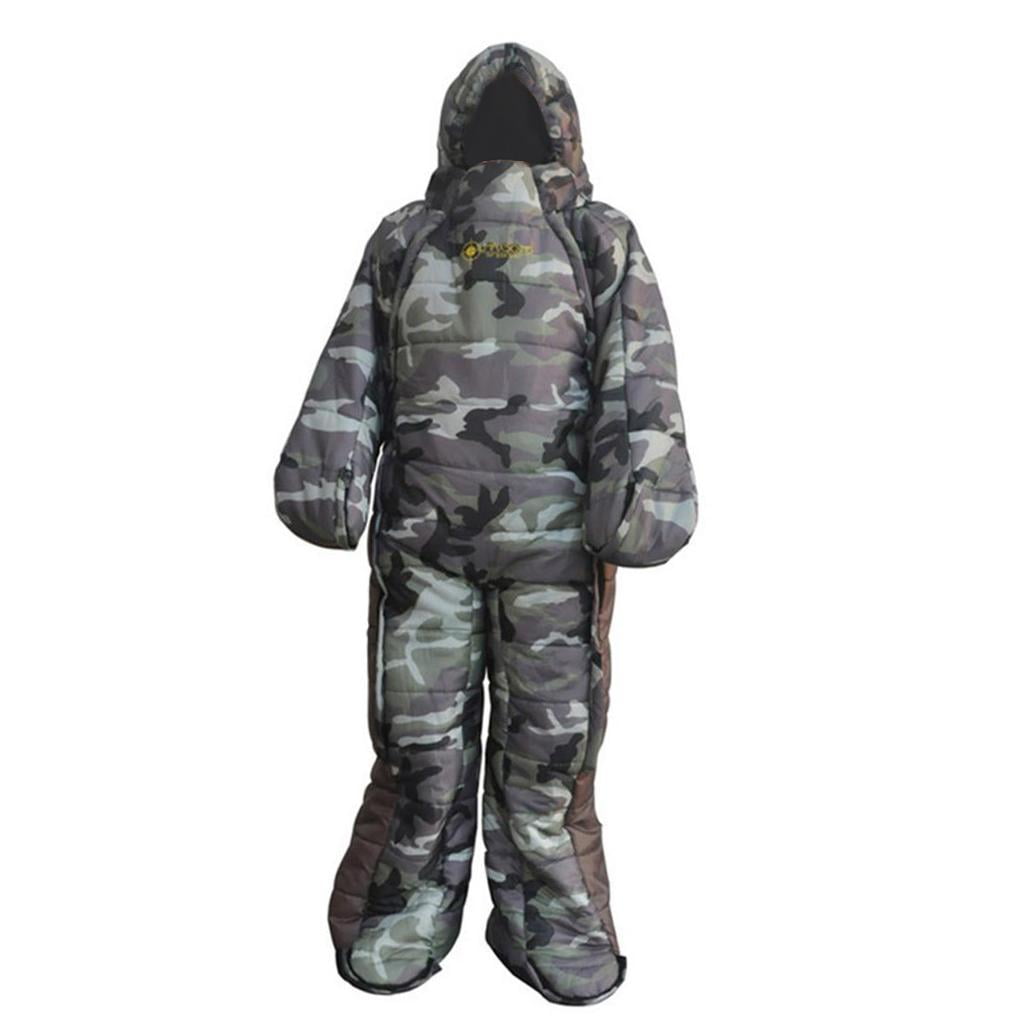 Adult Wearable Sleeping Bag Warmth Portable Outdoor Camping Camouflage L Suitable for 160-180 cm Extra Large Mummy Sleeping Bag