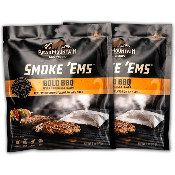 Bear Mountain Bold BBQ Smoker Chips - Bold BBQ Flavor - 2-Pack