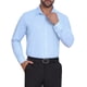 thumbnail image 4 of Camisas de vestir de rayas INSPIRE CHIC para hombres, de manga larga, con botones, en azul y blanco, 4 of 5