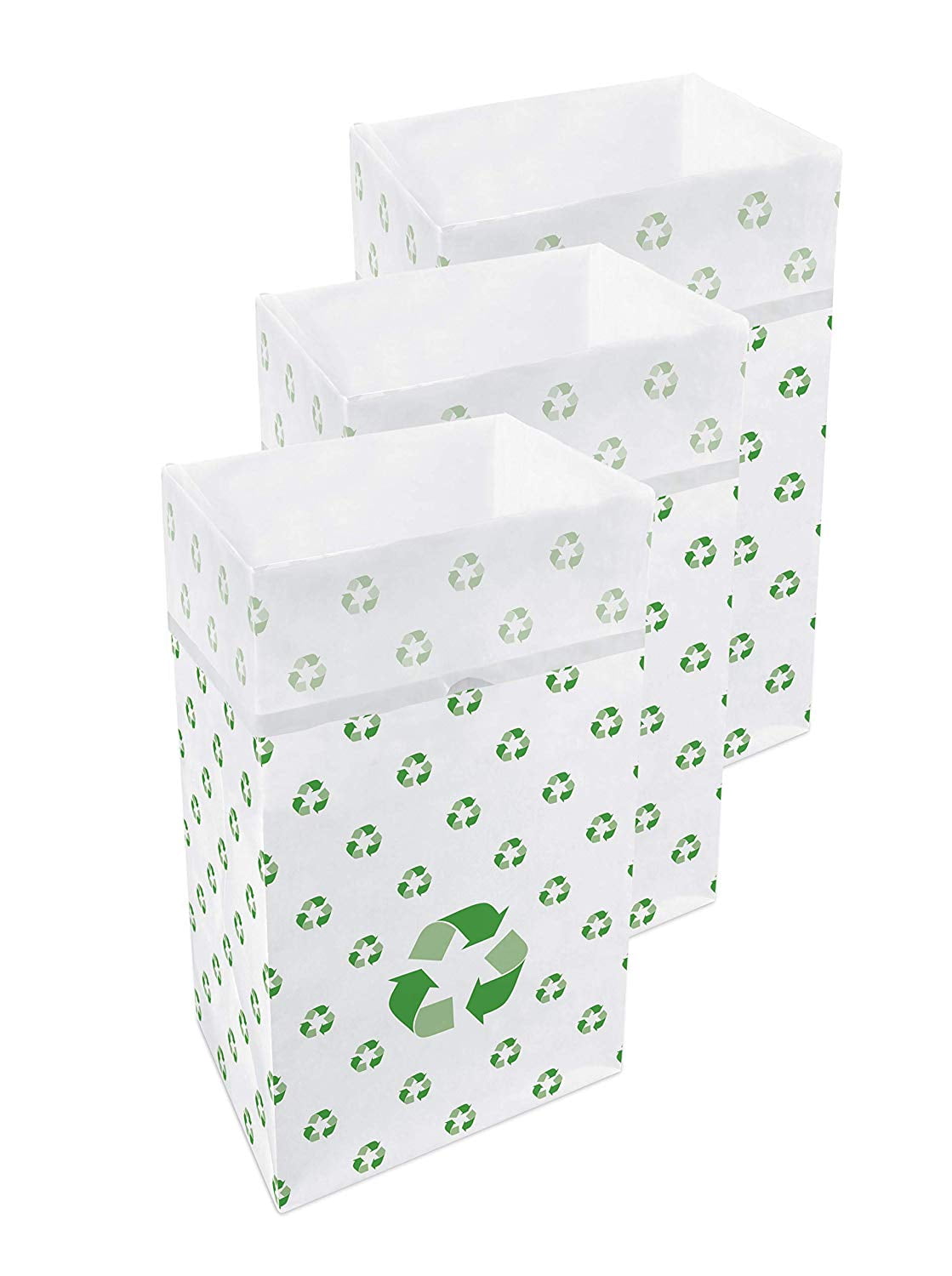 Clean Cubes 30 Gallon Disposable Sanitary Trash Cans & Recycling Bins Trellis 3 Pack