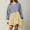 Beige, variant on Women Striped Fall Dresses Oversized Long Sleeve Pullover Top Patchwork Crewneck Sweatshirts Y2k Babydoll Dress