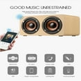 thumbnail image 2 of W5 Portable Mini Wooden Speaker 5.0 Wireless Speaker with 360 Stereo Sound Hands Free Answering Calls AUX for Home Outdoor, 2 of 8