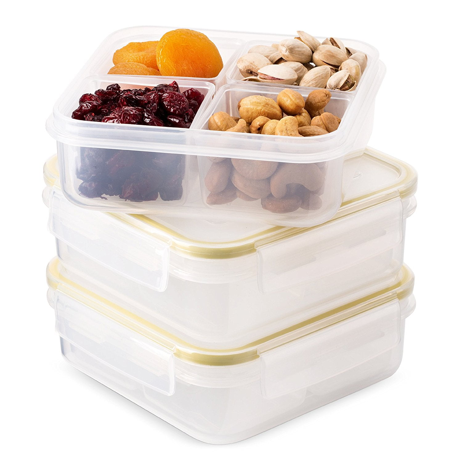 670924955771 Meal Prep Containers with Lids 7 Reusable 3 Compartment Food containers with .. 