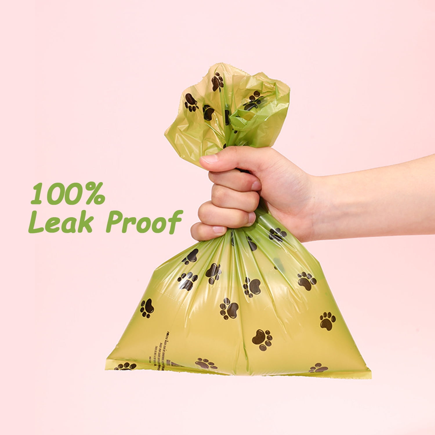 Greener 360 Pcs Poop Bags for Dog - Strong and Extra Thick, Completely Leak-Proof for Pet Waste Disposal (Green).