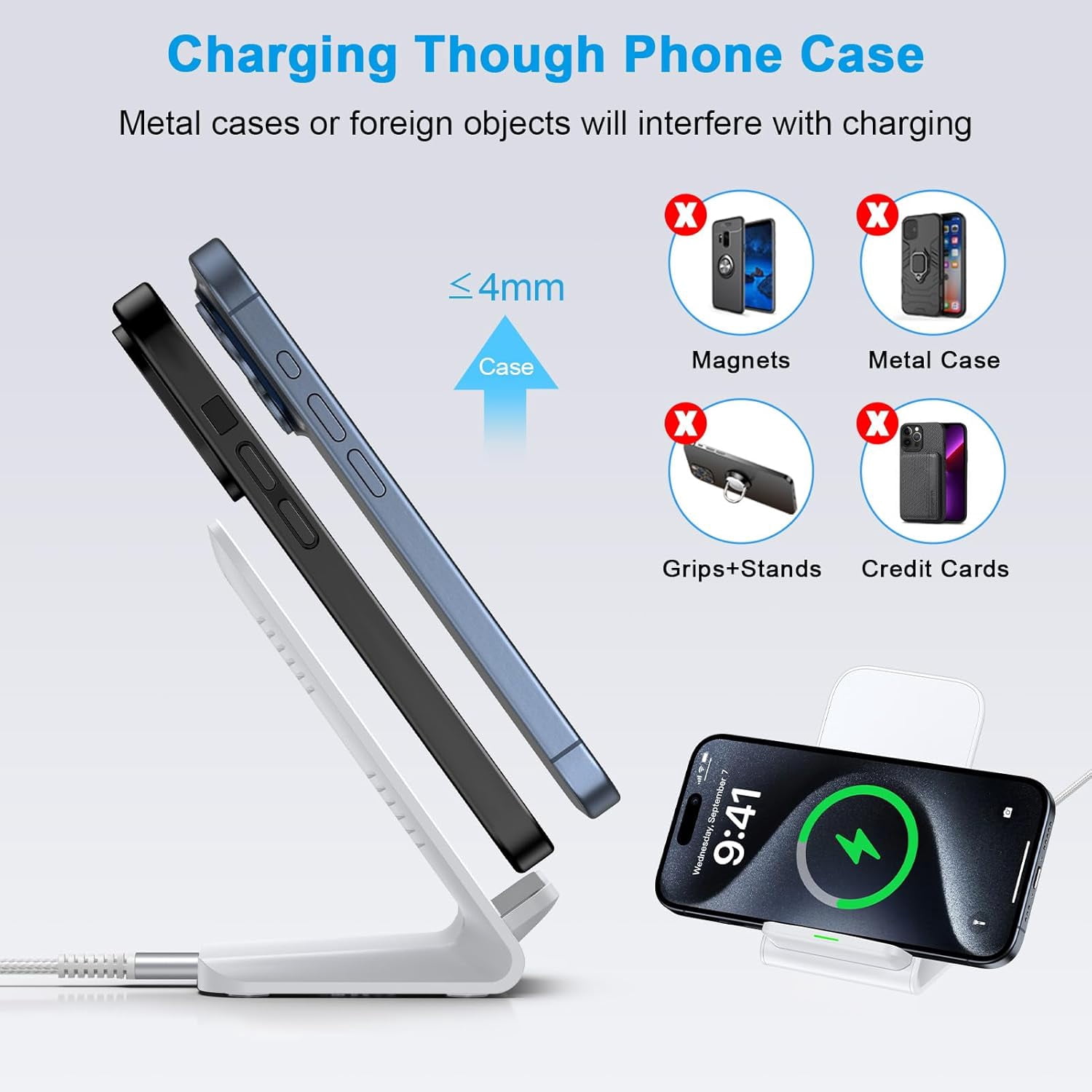 Pixel 10 Wireless Charger, 15W Fast Charging Stand for Google Pixel 10 Pro XL/9a/9/9 Pro/9 Pro Fold/8a/8/8 Pro/7a/7 Pro/6 Pro, 2Pack Android Phone Wireless Charger Stand for Samsung Galaxy S25 S24