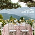 thumbnail image 3 of Elegant Square Table Cloth 90 Inch, Made With Fine Crushed-Velvet Material, Beautiful Blush - Pink Square Tablecloth With Durable Seams, Table Cover Great for Weddings, Parties, Birthdays & Events, 3 of 5