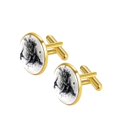thumbnail image 2 of Ink Plant Elegant Stainless Steel Men's Cufflinks for Formal Attire - Ideal for Weddings and Business Meetings, 2 of 6