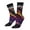 2 Black-1, variant on Colorful Abstract Wave Motion Crew Socks for Men & Women, Breathable Casual Athletic Ankle Socks