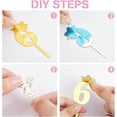 thumbnail image 4 of 0-9 Number Toppers Acrylic Birthday Gold Cake Topper Shinning Bow-Knot Picks, 4 of 5