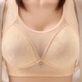 thumbnail image 2 of SMihono Deals No Underwire Bras for Women Front Closure Plus Size Soft Bras Full Coverage Breathable Bras Comfy Seamless Bra Beige 42/95BC, 2 of 6