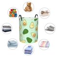 thumbnail image 4 of Fotbe Avocado Cesto de Ropa con Asas, Cesto Impermeable de Gran Capacidad, Bolsa de Lavado para Dormitorio, Cesto de Ropa con Ruedas y Asas-Small, 4 of 6